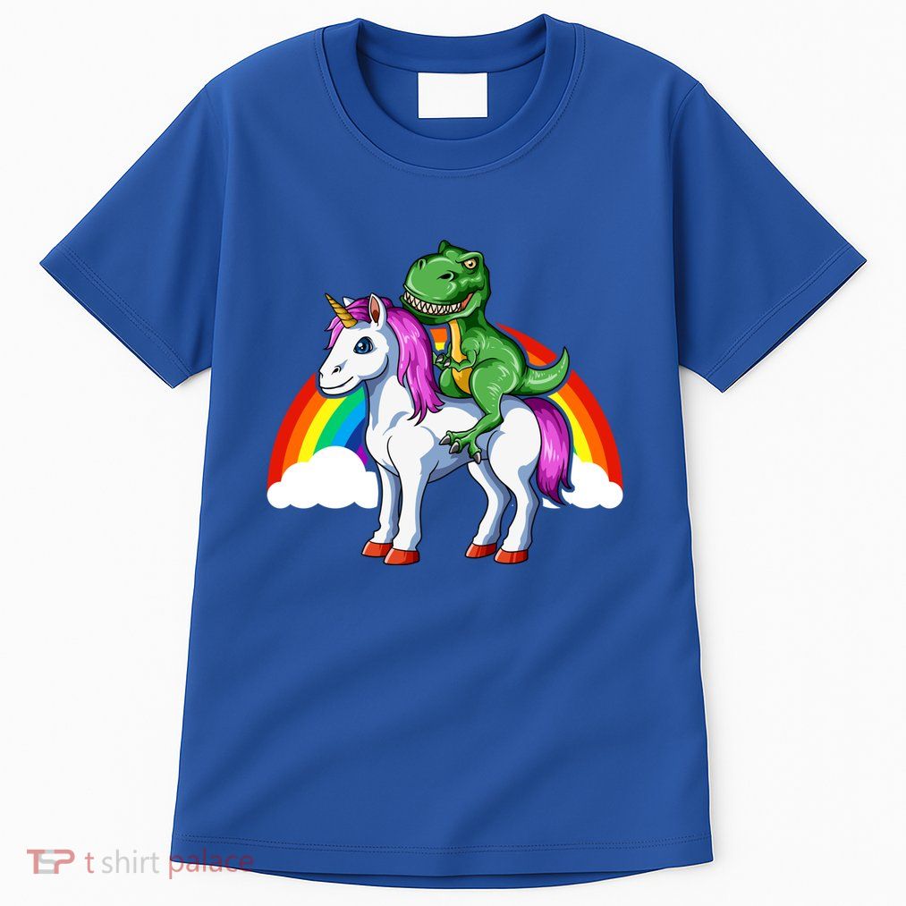 Dinosaur Unicorn Dinosaur Riding Unicorn T Rex Rainbow Gift Tall T-Shirt