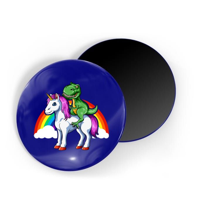 Dinosaur Unicorn Dinosaur Riding Unicorn T Rex Rainbow Gift Magnet