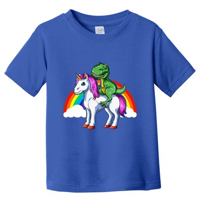 Dinosaur Unicorn Dinosaur Riding Unicorn T Rex Rainbow Gift Toddler T-Shirt