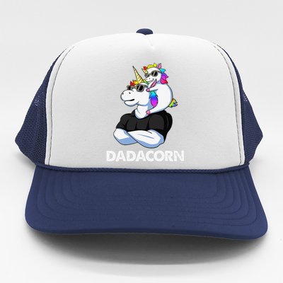 Dadacorn Unicorn Dad and Baby Christmas Papa Father's Day Trucker Hat