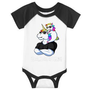 Dadacorn Unicorn Dad and Baby Christmas Papa Father's Day Infant Baby Jersey Bodysuit