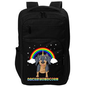 Dachshund Unicorn Impact Tech Backpack