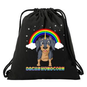 Dachshund Unicorn Drawstring Bag