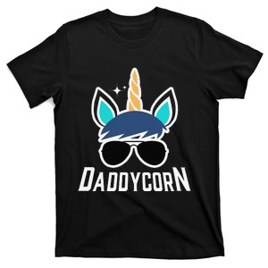 Daddycorn Unicorn Daddy And Baby Father's Day T-Shirt