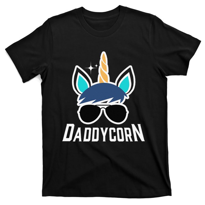 Daddycorn Unicorn Daddy And Baby Father's Day T-Shirt