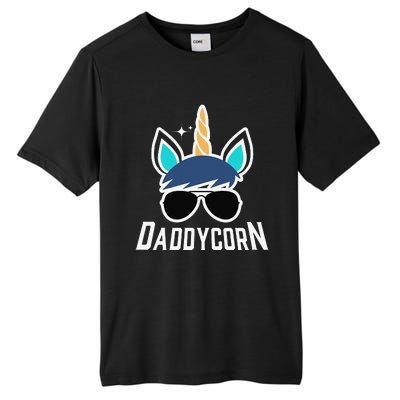 Daddycorn Unicorn Daddy And Baby Father's Day Tall Fusion ChromaSoft Performance T-Shirt