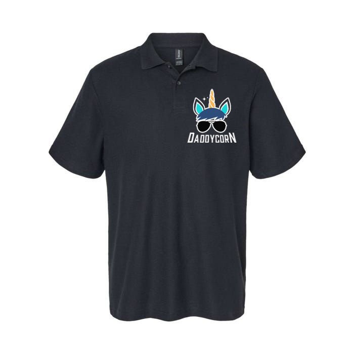 Daddycorn Unicorn Daddy And Baby Father's Day Softstyle Adult Sport Polo