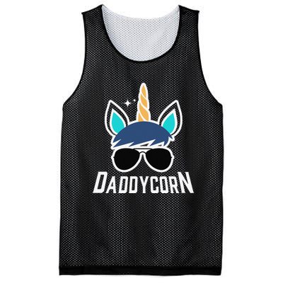 Daddycorn Unicorn Daddy And Baby Father's Day Mesh Reversible Basketball Jersey Tank