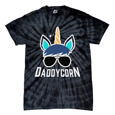 Daddycorn Unicorn Daddy And Baby Father's Day Tie-Dye T-Shirt