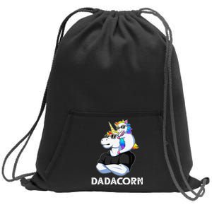 Dadacorn Unicorn Dad Unicorn Lovers Father's Day Sweatshirt Cinch Pack Bag