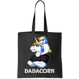 Dadacorn Unicorn Dad Unicorn Lovers Father's Day Tote Bag