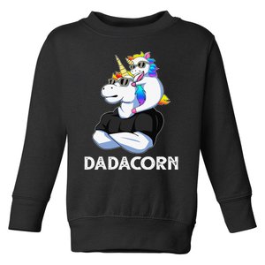 Dadacorn Unicorn Dad Unicorn Lovers Father's Day Toddler Sweatshirt