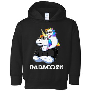 Dadacorn Unicorn Dad Unicorn Lovers Father's Day Toddler Hoodie