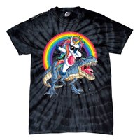 Dabbing Unicorn Dinosaur T Rex Tie-Dye T-Shirt