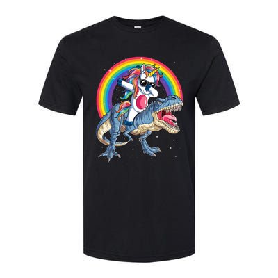 Dabbing Unicorn Dinosaur T Rex Softstyle® CVC T-Shirt