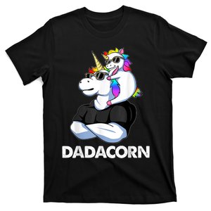 Dadacorn - Unicorn Dad and Baby Christmas Papa Father's Day T-Shirt