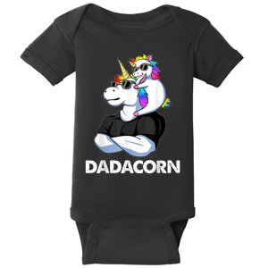 Dadacorn - Unicorn Dad and Baby Christmas Papa Father's Day Baby Bodysuit