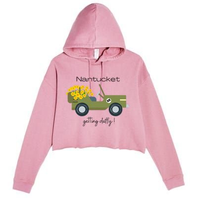 Daffodils Upon Daffodils Nantucket Crop Fleece Hoodie