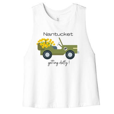 Daffodils Upon Daffodils Nantucket Women's Racerback Cropped Tank