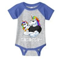 Dadacorn Unicorn Dad and Baby Christmas Papa Gift Infant Baby Jersey Bodysuit