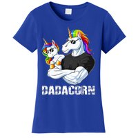 Dadacorn Unicorn Dad and Baby Christmas Papa Gift Women's T-Shirt