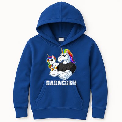 Dadacorn Unicorn Dad and Baby Christmas Papa Gift Kids Hoodie