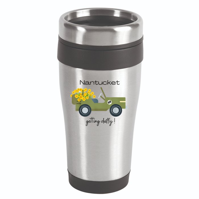 Daffodils Upon Daffodils Nantucket Getting Ack 16oz Travel Tumbler