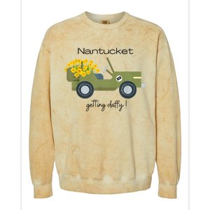 Daffodils Upon Daffodils Nantucket Getting Ack Colorblast Crewneck Sweatshirt