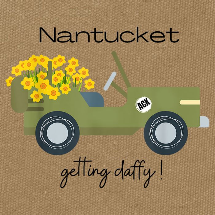 Daffodils Upon Daffodils Nantucket Getting Ack Cotton Canvas Backpack