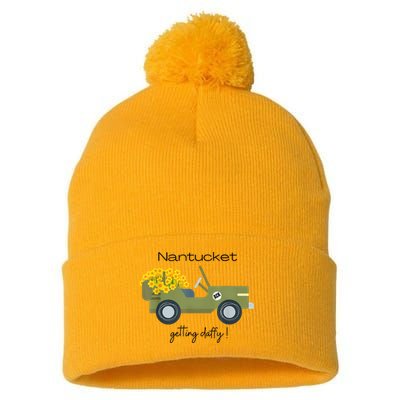 Daffodils Upon Daffodils Nantucket Getting Ack Pom Pom 12in Knit Beanie