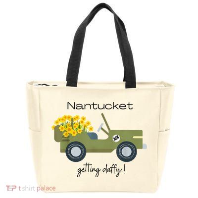 Daffodils Upon Daffodils Nantucket Getting Ack Zip Tote Bag