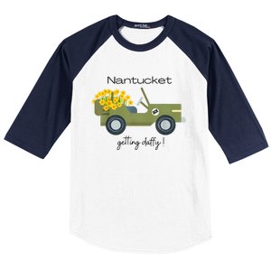 Daffodils Upon Daffodils Nantucket Getting Ack Baseball Sleeve Shirt