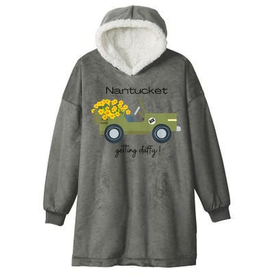 Daffodils Upon Daffodils Nantucket Getting Ack Hooded Wearable Blanket
