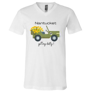 Daffodils Upon Daffodils Nantucket Getting Ack V-Neck T-Shirt