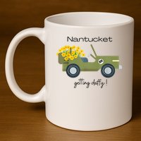 Daffodils Upon Daffodils Nantucket Getting Ack 11oz C Handle Ceramic Mug