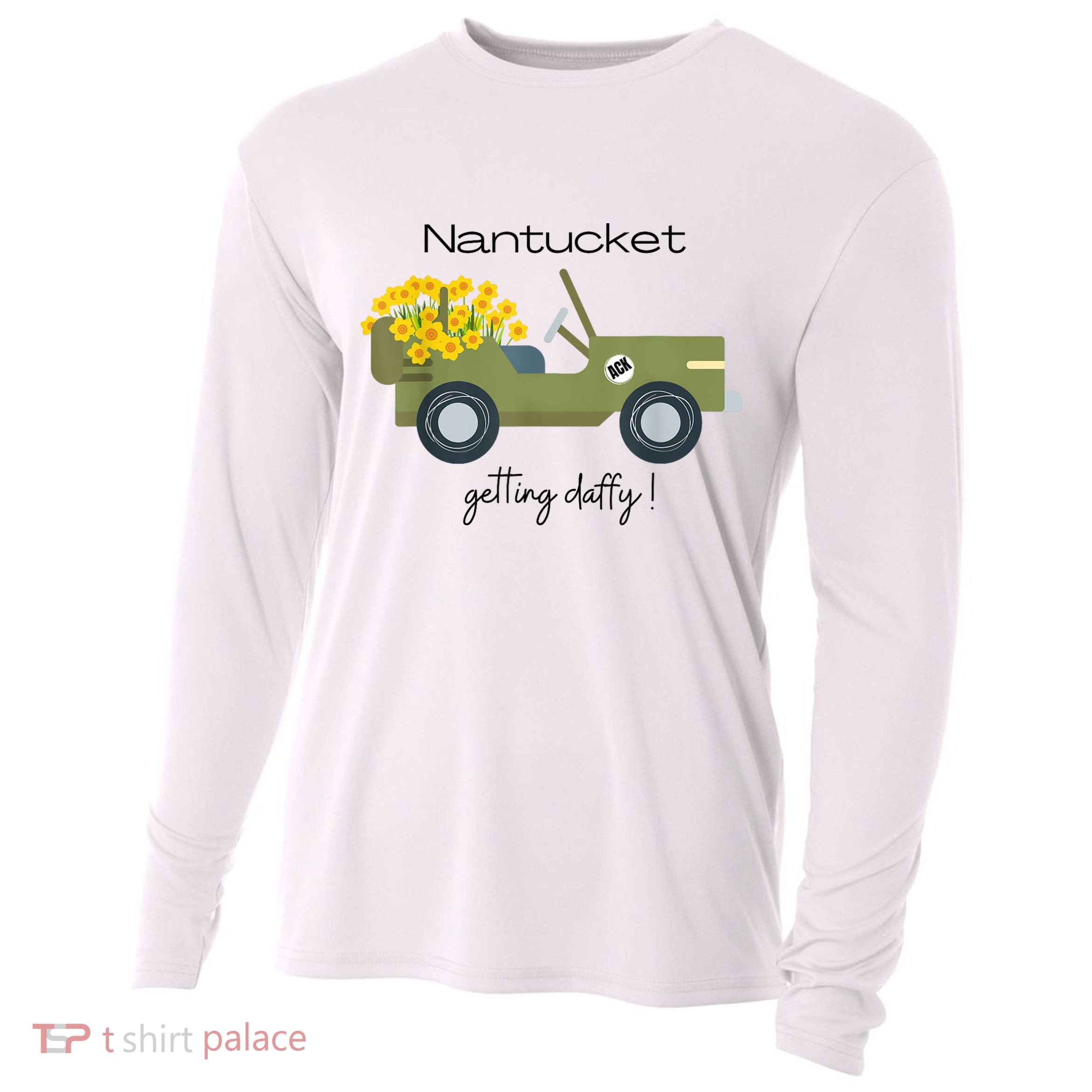 Daffodils Upon Daffodils Nantucket Getting Ack Cooling Performance Long Sleeve Crew