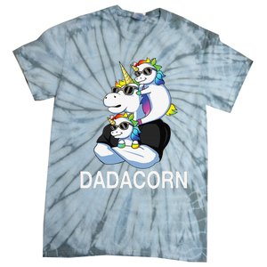 dadacorn unicorn dad far of 2 fars day Tie-Dye T-Shirt