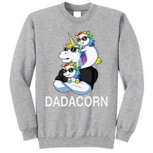 dadacorn unicorn dad far of 2 fars day Tall Sweatshirt