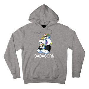 dadacorn unicorn dad far of 2 fars day Tall Hoodie