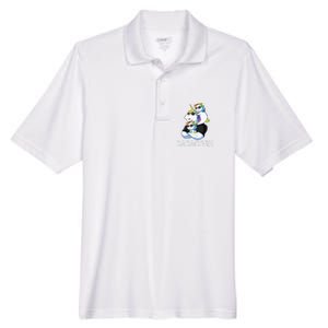 dadacorn unicorn dad far of 2 fars day Men's Origin Performance Pique Polo