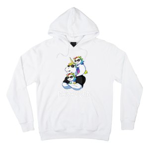 dadacorn unicorn dad far of 2 fars day Hoodie