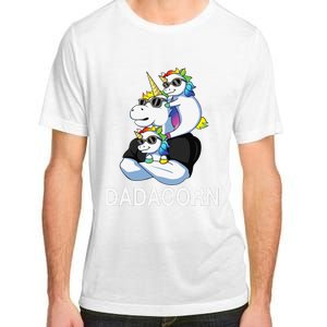 dadacorn unicorn dad far of 2 fars day Adult ChromaSoft Performance T-Shirt