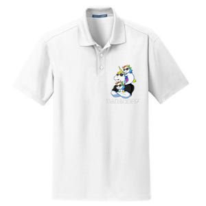 dadacorn unicorn dad far of 2 fars day Dry Zone Grid Polo