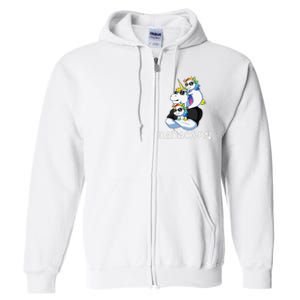 dadacorn unicorn dad far of 2 fars day Full Zip Hoodie