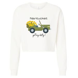 Daffodils Upon Daffodils Nantucket Getting Daffy_ Ack Cropped Pullover Crew