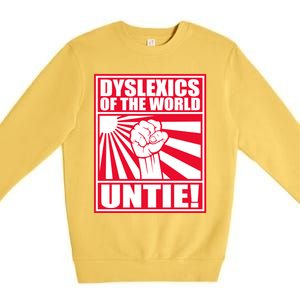 Dyslexics Untie! Premium Crewneck Sweatshirt