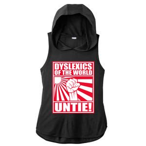 Dyslexics Untie! Ladies PosiCharge Tri-Blend Wicking Draft Hoodie Tank