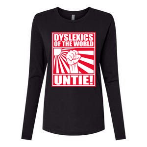 Dyslexics Untie! Womens Cotton Relaxed Long Sleeve T-Shirt