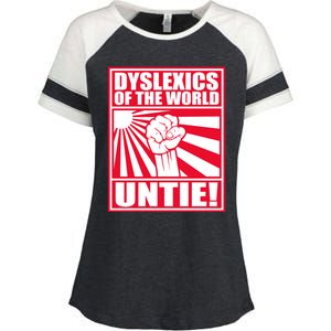 Dyslexics Untie! Enza Ladies Jersey Colorblock Tee