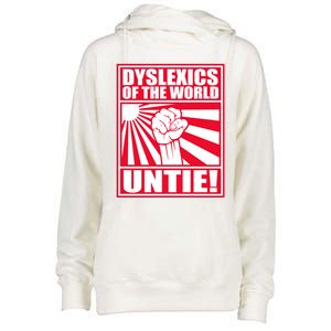 Dyslexics Untie! Womens Funnel Neck Pullover Hood